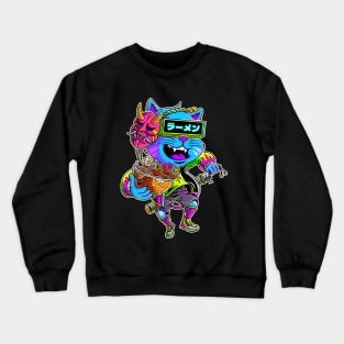 Cyberpunk Ramen Cat Crewneck Sweatshirt